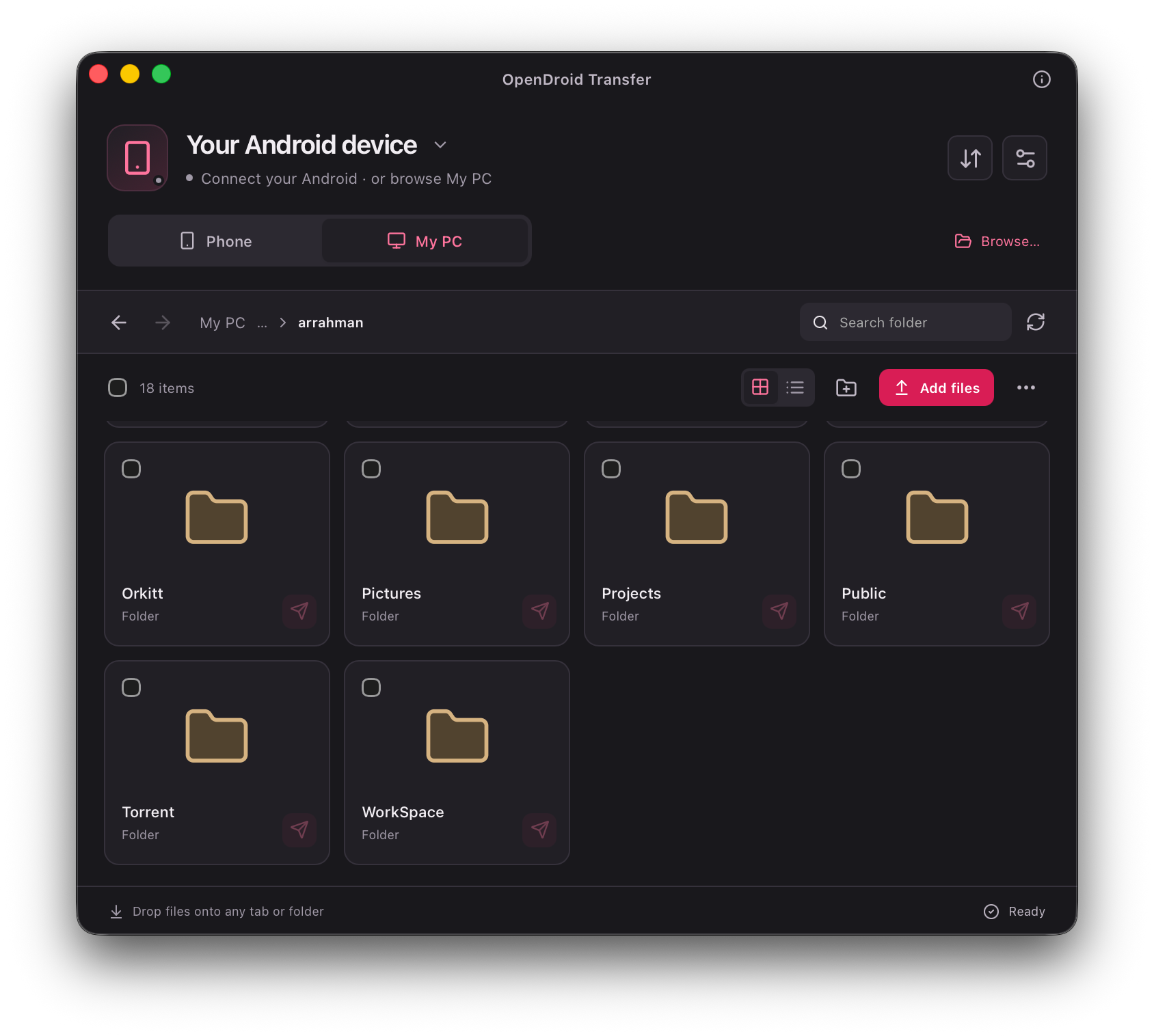 Main workspace screenshot placeholder