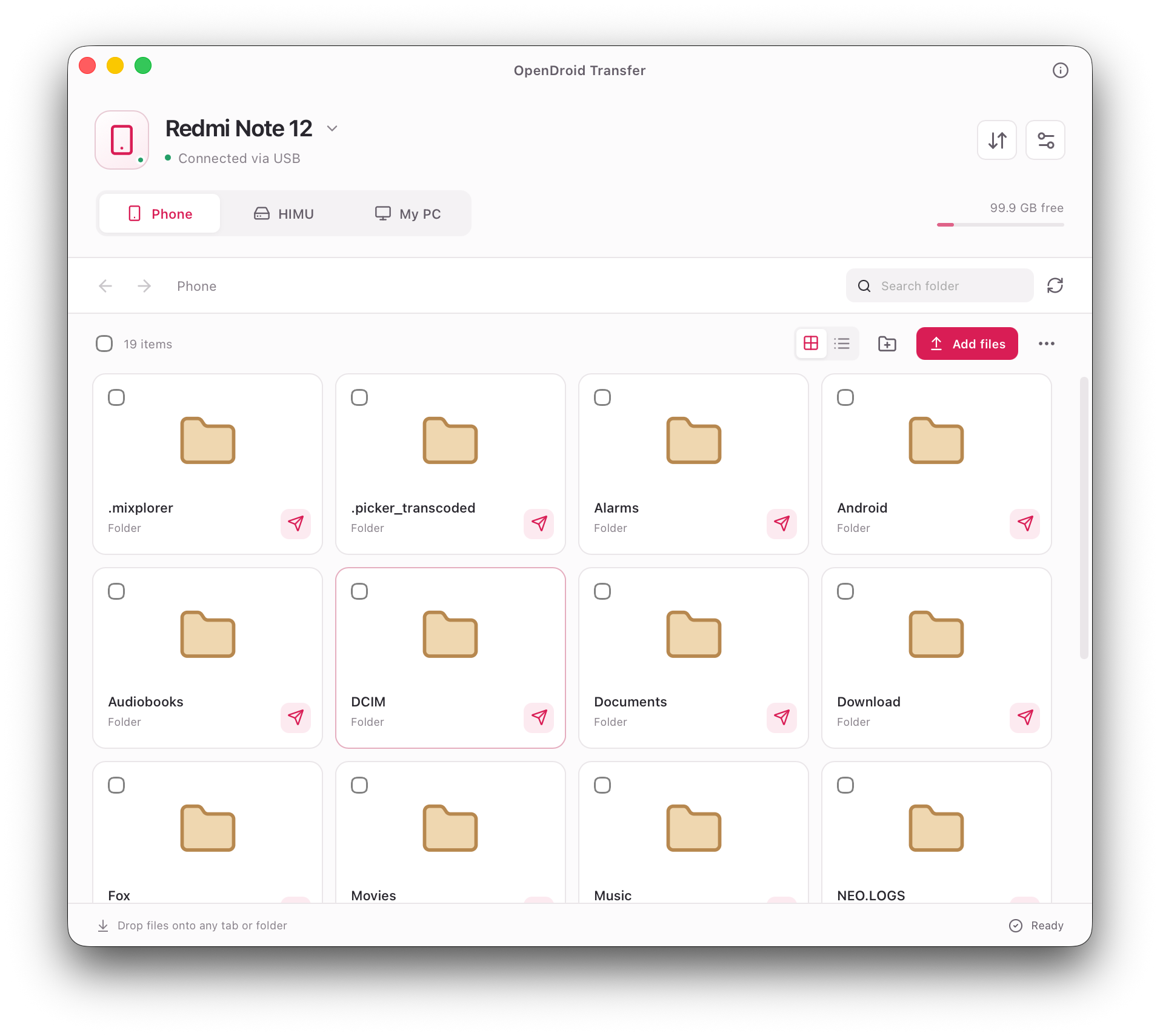 Storage switching screenshot placeholder